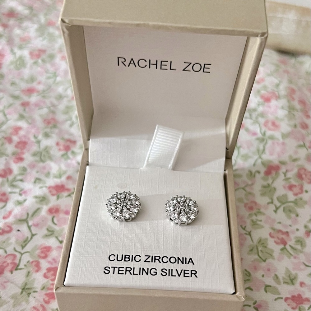 RACHEL ZOE Sterling Silver Cluster Stud Earrings